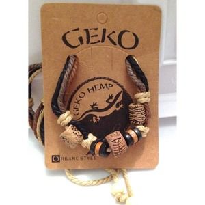 Hemp Organic Style Beaded Wristband Bracelet Unisex